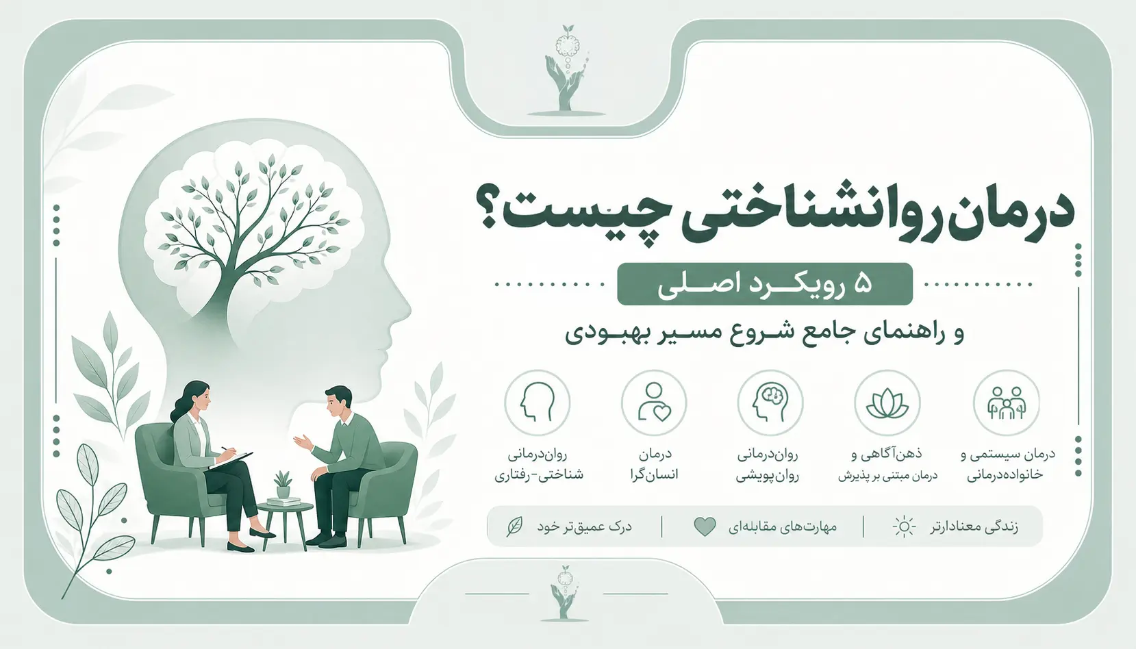درمان روانشناختی چیست؟ 5 رویکرد اصلی و راهنمای جامع شروع مسیر بهبودی 3 درمان روانشناختی چیست؟ 5 رویکرد اصلی و راهنمای جامع شروع مسیر بهبودی